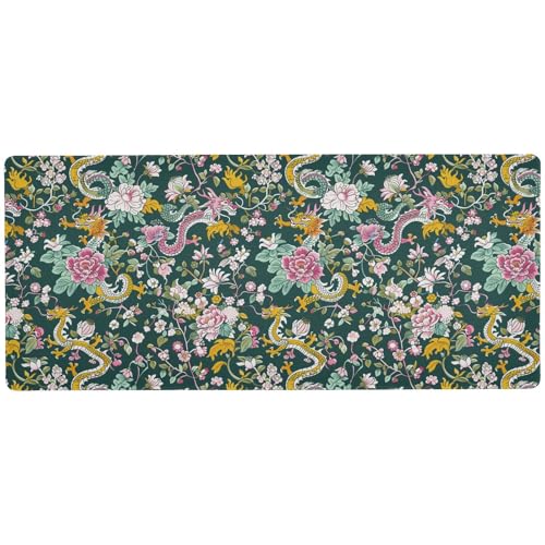 Rutschfestes Mauspad für Schreibtische, tragbar, groß, 80 x 30 cm, Grün von Amooorous