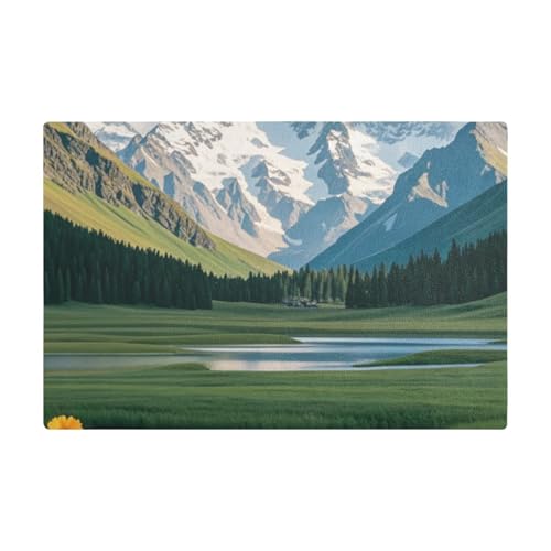 Summer Snow Mountain Meadow Yellow Daisies Coffee Mat for Kitchen Counter Leather Absorbing Coffee Bar Mats for Countertop for Coffee Maker Summer Snow Mountain Meadow Yellow Daisies Coffee Mat for Kitchen Counter Leather Absorbing Coffee Bar Mats for Countertop for Coffee Maker von Amooorous