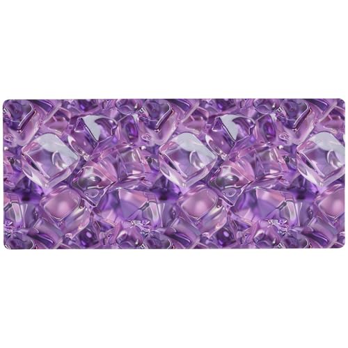 Tastatur- und Mauspad für den Schreibtisch, transparent, Eiswürfel, 80 x 30 cm, Violett Tastatur- und Mauspad für den Schreibtisch, transparent, Eiswürfel, 80 x 30 cm, Violett von Amooorous