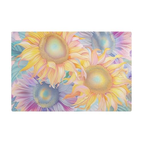 Trendige Boho-Kaffeematte mit bunten Blumen, saugfähig, Leder, saugfähig, für Arbeitsplatte und Arbeitsplatte Trendige Boho-Kaffeematte mit bunten Blumen, saugfähig, Leder, saugfähig, für Arbeitsplatte und Arbeitsplatte von Amooorous