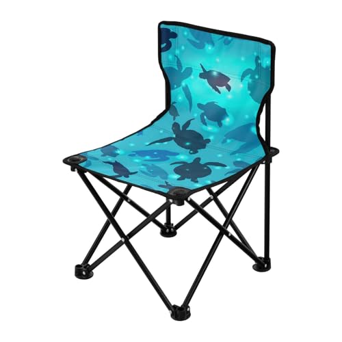 World Turtle Day Blue Sea Faltbarer Campingstuhl für Erwachsene Leichter Strandkorb Tragetasche inklusive Wanderstuhl für Rasenkonzert von Amooorous