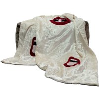 Pop-Art-Samt-Decke, Niedliche Decke, Geschenk Für Pop-Art-Retro-Dekor-Liebhaber, Dekorative Mama von AmoreBeaute