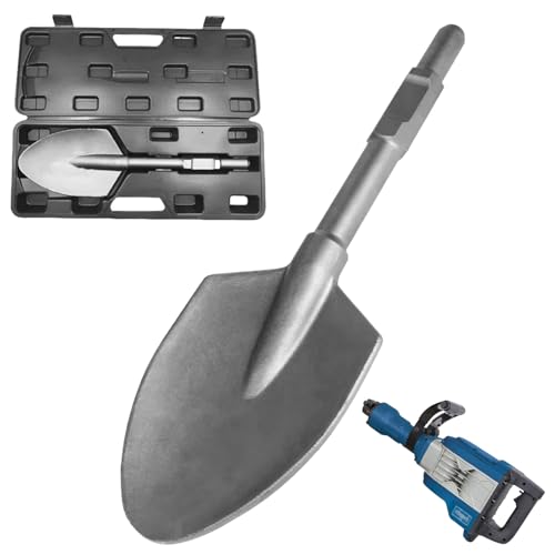 AmoreTempo SDS HEX Schaufelmeißel 135 x 440 mm Scharfspitztyp Sechskant-Aufnahme 30mm Breiter HEX Asphaltmeißel mit Kunststoffkoffer Lehm Spaten Meißel für Abbruchhammern von Hartem Schmutz Ton Beton AmoreTempo SDS HEX Schaufelmeißel 135 x 440 mm Scharfspitztyp Sechskant-Aufnahme 30mm Breiter HEX Asphaltmeißel mit Kunststoffkoffer Lehm Spaten Meißel für Abbruchhammern von Hartem Schmutz Ton Beton von AmoreTempo