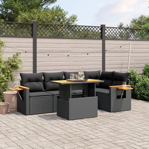 Amorsee Balkon Lounge Klein Verstellbare Tischplatte Balkon Sofa Rattan Gartensofa Gartenlounge Ecklounge Ecksofa Lounge Möbel Outdoor Loungemöbel Balkonsofa Gartenmöbel Balkonmöbel von Amorsee
