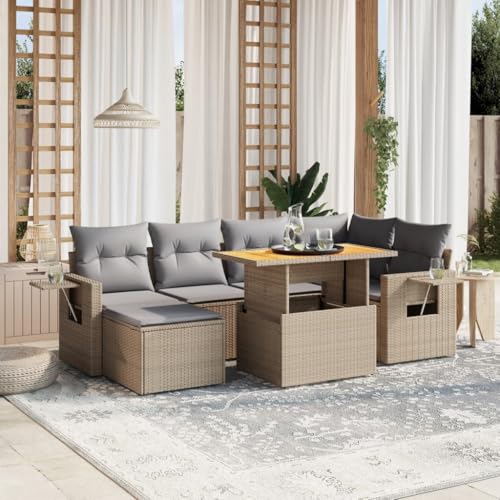 Amorsee Balkon Lounge Klein Verstellbare Tischplatte Balkon Sofa Rattan Gartensofa Gartenlounge Ecklounge Ecksofa Lounge Möbel Outdoor Loungemöbel Gartenmöbel Balkonmöbel Balkonsofa von Amorsee