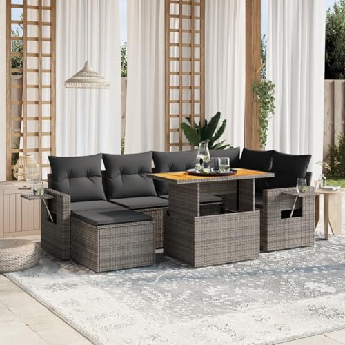 Amorsee Balkon Lounge Klein Verstellbare Tischplatte Balkon Sofa Rattan Gartensofa Gartenlounge Ecklounge Ecksofa Lounge Möbel Outdoor Loungemöbel Gartenmöbel Balkonmöbel Balkonsofa von Amorsee