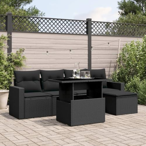 Amorsee Balkon Lounge Möbel Outdoor Verstellbare Tischplatte Gartenlounge L Form Ecklounge Gartensofa Klein Loungemöbel Ecksofa Balkon Sofa Rattan Gartenmöbel Balkonmöbel Balkonsofa von Amorsee