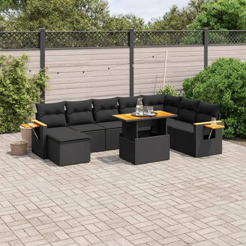 Amorsee Gartenlounge Ecklounge Verstellbare Tischplatte Lounge Möbel Outdoor Sitzgarnitur Loungemöbel Terrasse Rattan Sofa Garten Gartensofa Terrassenmöbel Gartenmöbel Set Ecksofa Gartengarnitur von Amorsee