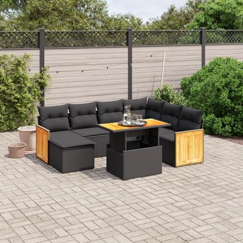 Amorsee Lounge Möbel Outdoor Verstellbare Tischplatte Gartenlounge Ecklounge Garten Loungemöbel Terrasse Rattan Sofa Gartensofa Terrassenmöbel Gartenmöbel Set Sitzgarnitur Ecksofa von Amorsee