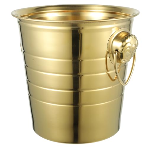 1stk Eimer Whisky Eiskübel Topf Voll Gold Eimer Eiskübel Für Partys Party- -eiskübel Kühlschrank Getränke Badewanne Eiskühleimer Drahtkorb Rostfreier Stahl Vereist von Amosfun