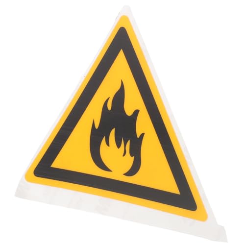 Amosfun Selbstklebendes Warnschild Entzündlich Hochwirksame Etiketten für PET Material Wetterfest Einfache Installation Sicherheitszeichen für Gefährliche Stoffe von Amosfun
