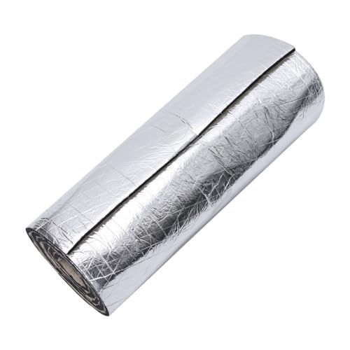Amosfun 1 Rolle Aluminiumfolie Selbstklebende Schallschutzmatte für Autos Hochdichte Schalldämmung Geräuschisolierung für Motorraum und Kofferraum von Amosfun