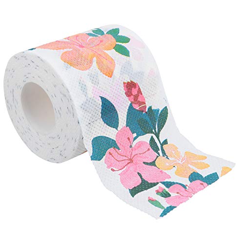 Amosfun 1 Rolle Papier Blume Gedruckt Holz Zellstoff Papier Serviette Toilettenpapier Geprägtes Toilettenpapier Badezimmer Rolle Papier Taschentuch Papier Rosa von Amosfun