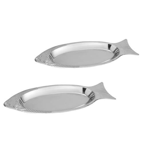 Amosfun 1 Satz Fischplatte Mit Magnet Und Vielseitige Servierplatte Für Lebensmittel Geeignet Für Küche Und Restaurant Leicht Zu Reinigen Und Langlebig 2 Stück von Amosfun