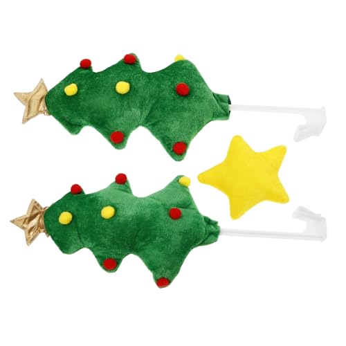 Amosfun 1 Satz Flaggendekoration Weihnachtszubehör Weihnachtsdekorationen fürs Auto Fahrzeug Weihnachtsauto Weihnachtsbaum -Ornamente Auto weihnachtsschmuck Mini-Weihnachtsbaum Plastik von Amosfun