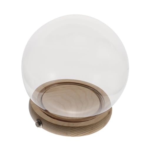 Amosfun 1 Satz Hand Glas Abdeckung kleine Glaskuppel Mini-Blumentöpfe die Weihnachtskerze Kerzenhalter mit Kuppel Desktop-Glaskuppel gedenken Glasabdeckung Kasten von Amosfun