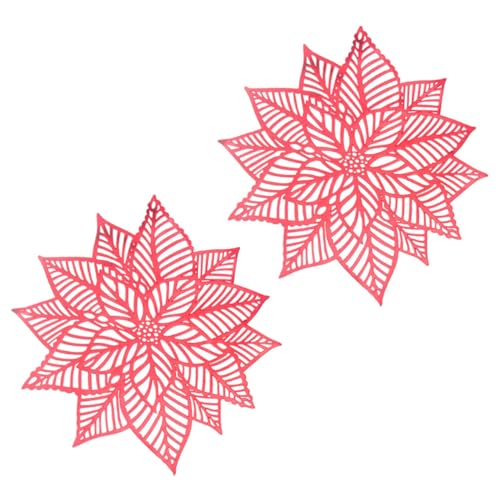 Amosfun 1 Satz Isoliertes Tischset Weihnachtsläufer Für Tische Matten Dekorationen Korbgeflecht Küchenbodenmatte rutschfest Muster Leinenstoff Tischset Kaffeematte 2 STÜCKE von Amosfun