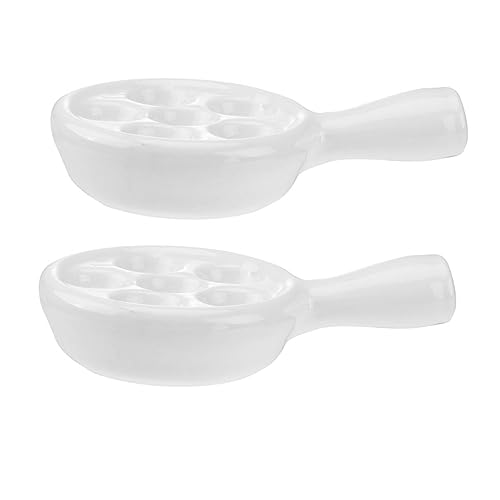 Amosfun 1 Satz Keramische Schneckenbackform Eignet Sich Für Gebackene Schnecken Muscheln Und Austern Hitzebeständig Spülmaschinengeeignet Rutschfester Boden Grill Und 2 Stück von Amosfun
