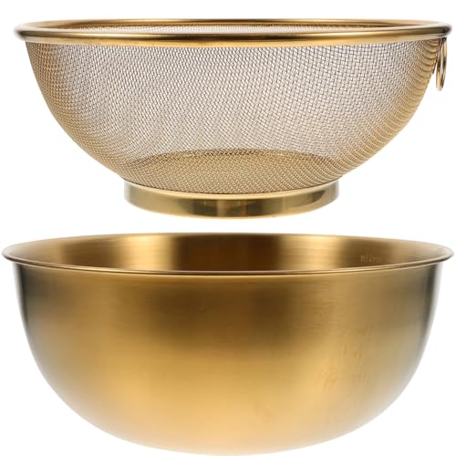 Amosfun Sieb Für Küche Reissieb Mit Siebkorb Gemüseabtropfkorb Küchensieb Für Waschen Von Obst Und Gemüse Haushaltssiebkorb Abtropfgestell Für Kochen von Amosfun
