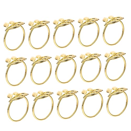 Amosfun 1 Satz Teiliges Serviettenringe Aus Hochwertiger Legierung Eleganter Goldfarbener Napkin Buckles Für Hotel Restaurant Party Und Festliche Tischdekoration 15 Stück von Amosfun