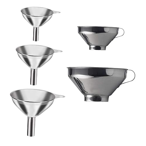 Amosfun 1 Satz Teiliges Trichter Für Marmelade Mini Trichter Zum Abfüllen Von Flüssigkeiten Für Einmachgläser Und Flaschen Langlebig Und Einfach Zu Reinigen 5 Stück von Amosfun