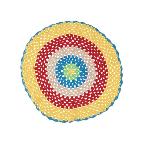 Amosfun 1 Stück Baumwollmatte Place mats tischdeko esstisch Baumwollplatzset Baumwolltischset Esszimmerdekoration hitzebeständiges Tischset Küchenblock Küchenmatte Colorful von Amosfun