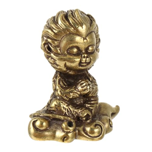 Amosfun 1 Stück Miniatur Statue aus Messing King Figurine für Stilvolle Wohnraumdekoration für Schreibtisch Regal und Tisch Handgefertigtes mit Einzigartigem Design von Amosfun