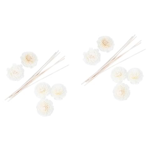 Amosfun 10 Sets Diffusorstäbchen Luftbefeuchter Aroma Duft Grüne Minze Rattan Raumduft Düfte Ätherische Öle Diffusoren Öle Ätherische Öle Ätherische Ölstäbchen Holz Weiß von Amosfun
