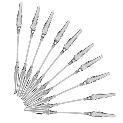 Amosfun 10 Stück Metall Klemmen mit Doppelter Kopf Befestigung für Notizen Fotos Robuste Bastel Clips für Hochzeiten Schulprojekte Kreative Displays von Amosfun
