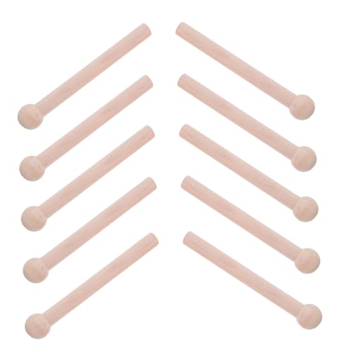 Amosfun 10 Stück Steckbrett Haken Holzhaken zum Aufhängen Haken aus Holz Shaker-Stifte aus Holz Holzklammern zum Aufhängen Shaker-Pegs Holzstifte von Amosfun