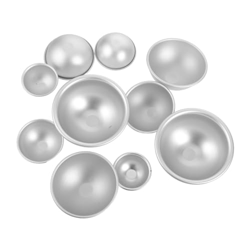 Amosfun 10 Stück Teiliges Aluminium Halbkugel Kuchenform Antihaft Backform für Kreative Kuchen Badebomben für Zuhause und Feiern Amosfun 10 Stück Teiliges Aluminium Halbkugel Kuchenform Antihaft Backform für Kreative Kuchen Badebomben für Zuhause und Feiern von Amosfun