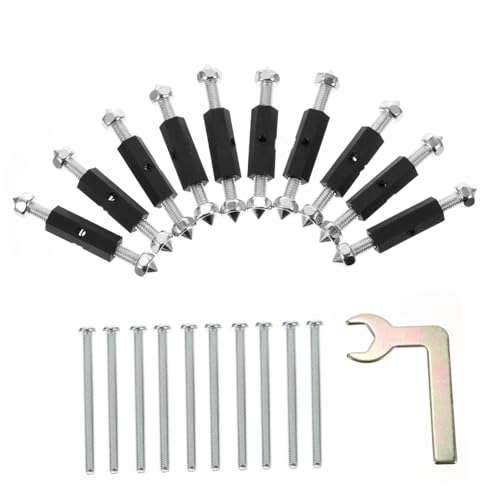 Amosfun 10 Stück Teiliges Metall Unterputzdosen Reparaturwerkzeug mit Schrauben und Schraubenschlüssel Robust und Verschleißfest für Steckdosenkassetten und Schalteranschlussdosen von Amosfun