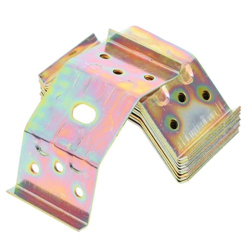 Amosfun 10 Stück Teiliges Möbel Eckverbinder aus Robustem Eisen Praktische Flachverbinder zur Stabilen Verbindung von Rahmen Tischen Betten und Schränken Rostbeständig Einfache Montage von Amosfun