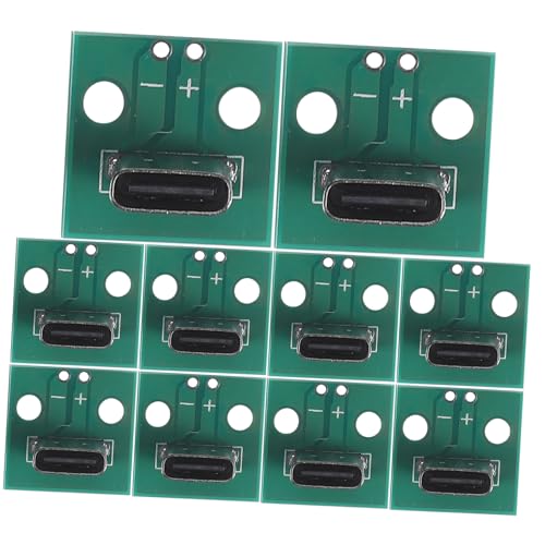 Amosfun 10 Stück Teiliges USB C Connector Board C Adapter mit Pcb Testplatine Vertikal für Datenkabelübertragung Langlebig Vielseitig Einsetzbar für Heim Büro Industrie von Amosfun