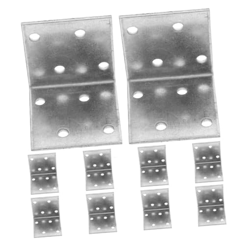 Amosfun 10 Stück Teiliges Verzinkte Metallwinkel Robuste Winkelverbinder aus Eisen für Möbel Ablagen Schränke und Tische Halt und Hohe Belastbarkeit Vielseitig Einsetzbar für Holz von Amosfun