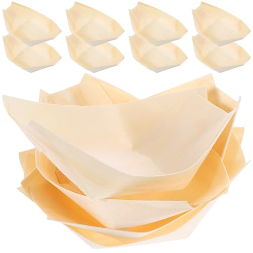 Amosfun 100 Stück Einweg Sushi Boot aus Holz Multifunktionale Snackschalen für Sushi und Desserts für Partys Catering und Zuhause Amosfun 100 Stück Einweg Sushi Boot aus Holz Multifunktionale Snackschalen für Sushi und Desserts für Partys Catering und Zuhause von Amosfun