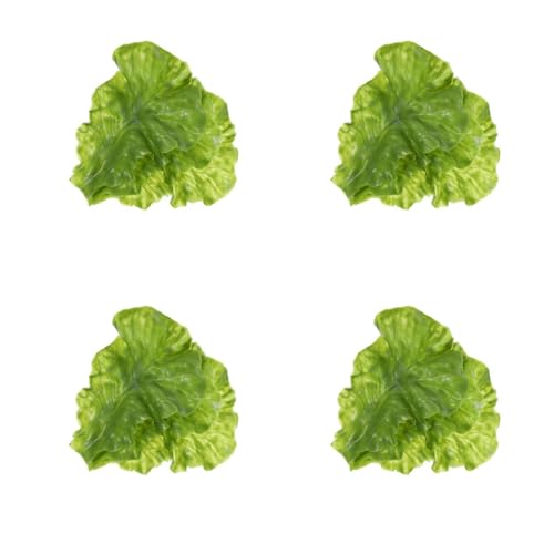Amosfun Lebensechte SalatbläTter Deko - 12er Set KüNstliche GemüSe Simulation Aus PVC FüR KüChe, Wohnraum Und Kaufladen ZubehöR, Ideal FüR Dekoration Und PräSentation von Amosfun