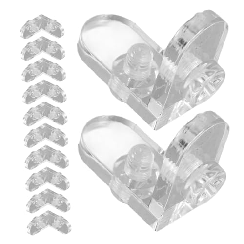 Amosfun 12 Sets transparente Acryl-Eckverbinderhalterungen mit Innengewindeschrauben, klare rechtwinklige Gelenke für Acryl-Displayboxen, Glas, Schmuckhüllen, abnehmbares Design für einfache von Amosfun