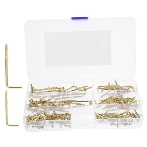 Amosfun 120 Stück Teiliges Förmige Selbstschneidende Schraubhaken aus Beschichtetem Metall Rechtwinkelschrauben mit Präzisem Gewinde für DIY Holz und Leichte Metallbefestigung Amosfun 120 Stück Teiliges Förmige Selbstschneidende Schraubhaken aus Beschichtetem Metall Rechtwinkelschrauben mit Präzisem Gewinde für DIY Holz und Leichte Metallbefestigung von Amosfun