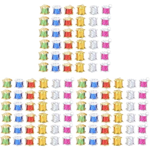 Amosfun 144stücke Mini Drum Weihnachtsbaum Bunte Mini Trommel Ornamente Für Festliche Dekorationen Als Christbaumschmuck Und Hängende Deko Für Feiern Und Anlässe von Amosfun