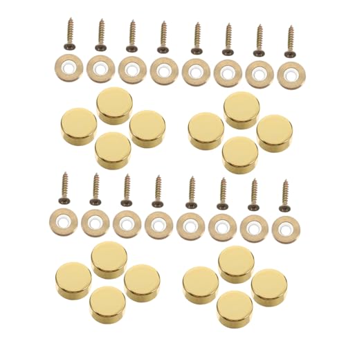 Amosfun 16 Stück Teiliges Flache Metall Dekorationsnägel mit Goldfarbenen Abdeckkappen Schnelle Montage ohne Spezialwerkzeug Vielseitig für Glasplatten Bilderrahmen und Wanddeko Haus und Amosfun 16 Stück Teiliges Flache Metall Dekorationsnägel mit Goldfarbenen Abdeckkappen Schnelle Montage ohne Spezialwerkzeug Vielseitig für Glasplatten Bilderrahmen und Wanddeko Haus und von Amosfun