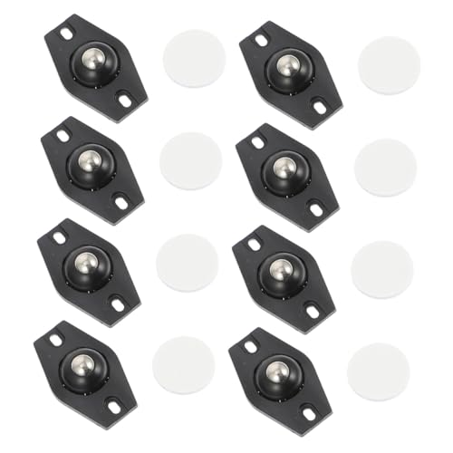 Amosfun 16 Stück Teiliges Selbstklebender Mini lenkrollen mit Kugelgelenk Abs edelstahl Geräuschlos Drehbar Leicht Montierbar Verschleißfest für Möbel Abfalleimer Aufbewahrung von Amosfun