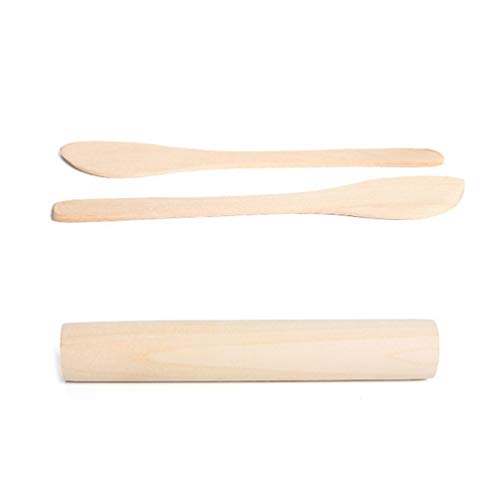 Amosfun 16 cm kleines Nudelholz für Knödel, Brot, Teigtaschen, Holz, Joseph, Natur-Lotusholz, Teigtaschen, Teig - Roller Ganmian Stick Rolle von Amosfun