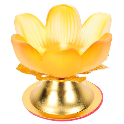 Amosfun Buddha Lotus Licht Blume Kerzenhalter Votivkerzenhalter Legierung Kerzenständer Für Tempel von Amosfun