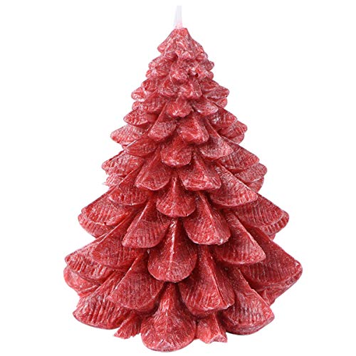 Amosfun 1stk Weihnachtskerzen Aromatherapie-geschenkkerzen Tisch-Weihnachtsbaum Entspannende Kerzen Handgemachte Kerze Weihnachtliche Desktop-Ornamente Wachs Brenner Frau Handbuch von Amosfun