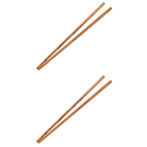 Amosfun Lange EssstäBchen Aus Olivenholz Wiederverwendbare KochstäBchen Extra Lange HolzstäBchen FüR Hot Pot Braten Und Nudelgerichte 2 Paare von Amosfun
