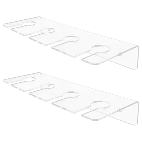 Amosfun Weinglasregal Aus Acryl – 2er-Set – Aufbewahrung Unter Dem Schrank Und An Der – Trockengestell Für Stielgläser – Modernes Und Funktionales Wohnaccessoire von Amosfun