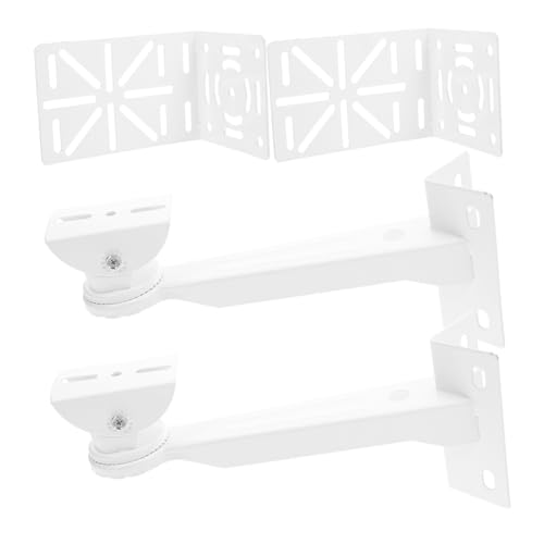 Amosfun 2 Sätze Überwachungsbügel Universal Dome -kameraadapter Dome -überwachungskamera Wandmontage Kamera -wandmontageadapter Kamera -wandadapterhalterung Wandhalterung Stahl Weiß von Amosfun