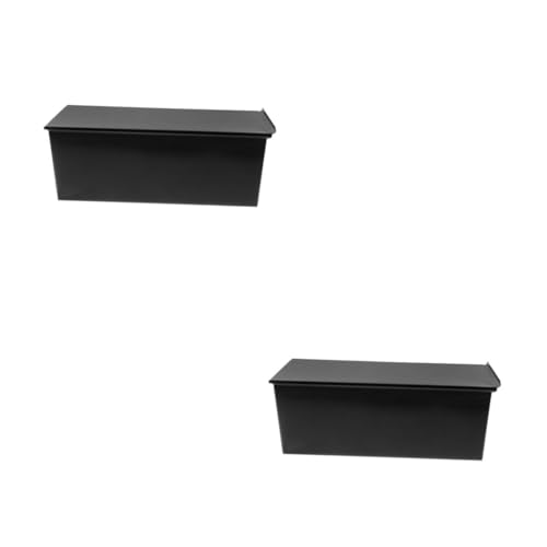 Amosfun 2 Stck. Antihaft Toast Backform mit Deckel Brotbackform für Zuhause Runde Kanten Leicht zu Reinigen Sicher und Einfach zu Entformen von Amosfun