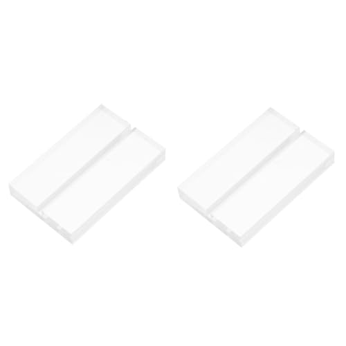 Amosfun 2 Stück Acryl Tischkartenhalter Transparent Praktischer Stand für Menüs Fotos Notizen für Hochzeiten Feiern Restaurants Cafés Robuste Stütze mit Elegantem Design von Amosfun